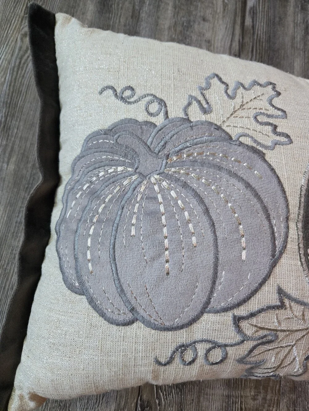 Fall Pumpkin Loving Kindness Decorative Pillow - Sparkle Neutral